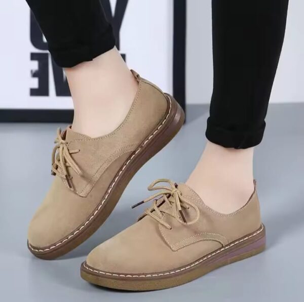 Elegant and Comfortable Oxford Shoes for Women - Stylish Japanese-Inspired Leather Flats, Perfect for Moms
